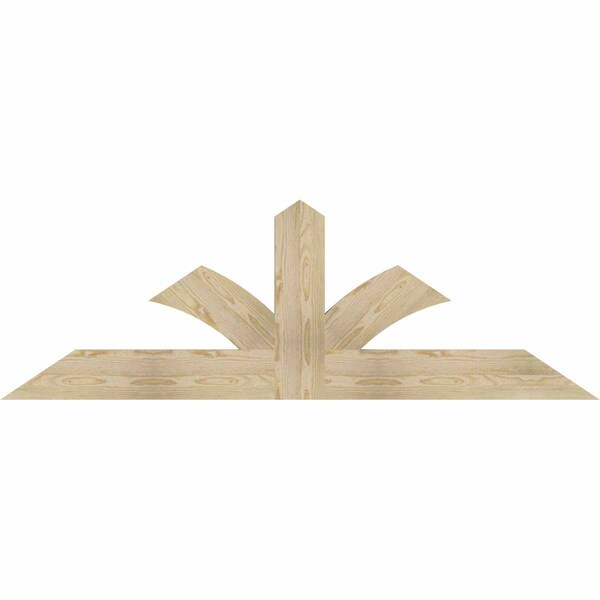 Ekena Millwork Richland Rough Sawn Timber Gable Bracket, Douglas Fir, 72"W x 24"H x 2"D x 6"F, 8/12 Pitch GBW072X24X0206RIC00RDF - main